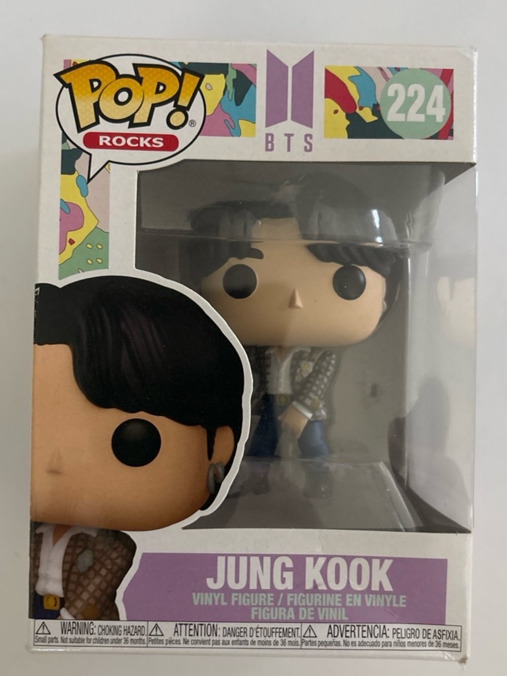 Funko Pop! Rocks BTS Jung Kook Vinyl Figure - Purple, Black, White